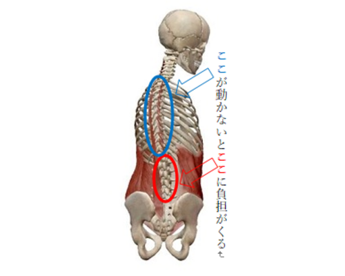 回旋時の負担部分
